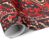 Orientalisches Teppichdesign in dunkelrot Geschenkpapier (Rolleneckpunkt)