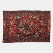 Orientalisches Teppichdesign in dunkelrot Geschirrtuch (Horizontal)