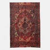 Orientalisches Teppichdesign in dunkelrot Geschirrtuch (Vertikal)