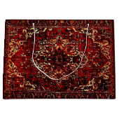 Orientalisches Teppichdesign in dunkelrot Große Geschenktüte (Vorderseite)