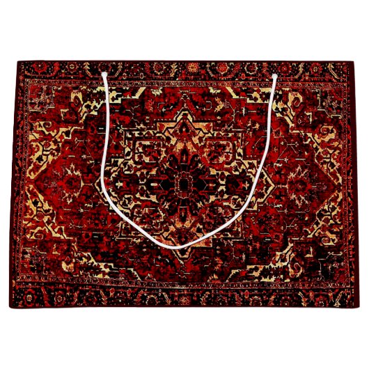Orientalisches Teppichdesign in dunkelrot Große Geschenktüte (Vorderseite)