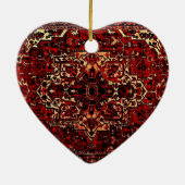 Orientalisches Teppichdesign in dunkelrot Keramik Ornament (Hinten)