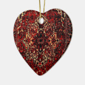 Orientalisches Teppichdesign in dunkelrot Keramik Ornament (Links)