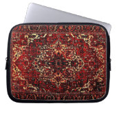 Orientalisches Teppichdesign in dunkelrot Laptopschutzhülle (Vorderseite)