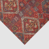 Orientalisches Teppichdesign in dunkelrot Seidenpapier (Detail)