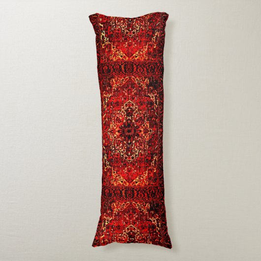 Orientalisches Teppichdesign in dunkelrot Seitenschläferkissen (Vorderseite Vertikal)