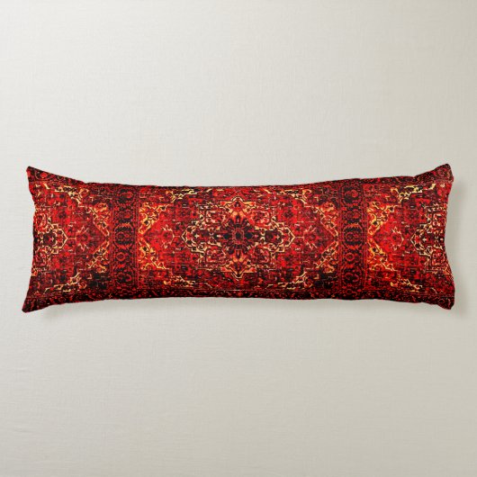 Orientalisches Teppichdesign in dunkelrot Seitenschläferkissen (Vorderseite)