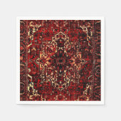 Orientalisches Teppichdesign in dunkelrot Serviette (Vorderseite)