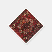 Orientalisches Teppichdesign in dunkelrot Serviette (Ecke)