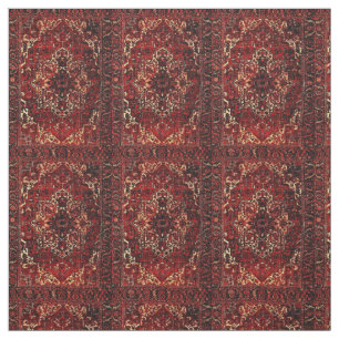 Orientalisches Teppichdesign in dunkelrot Stoff