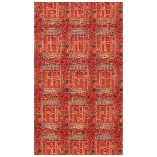 Orientalisches Teppichdesign in hellen Orangen Tischdecke (Vorderseite)
