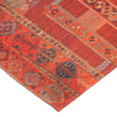 Orientalisches Teppichdesign in hellen Orangen Tischdecke (Schrägansicht)