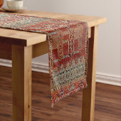 Orientalisches Teppichdesign in Orange Kurzer Tischläufer (Beispiel)