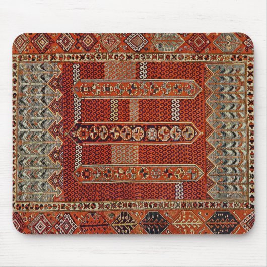 Orientalisches Teppichdesign in Orange Mousepad (Vorne)
