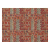 Orientalisches Teppichdesign in Orange Tischdecke (Vorderseite (Horizontal))