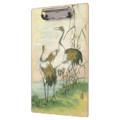 Orientalkrane am Wasser Klemmbrett (Links)