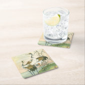 Orientalkrane am Wasser Rechteckiger Pappuntersetzer (Vor Ort)