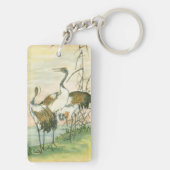 Orientalkrane am Wasser Schlüsselanhänger (Rückseite)