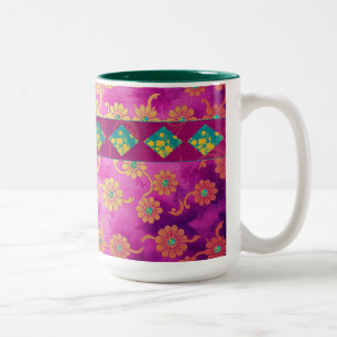 ORIENTALPink Türkisblau - Tasse, Cup Zweifarbige Tasse