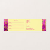 ORIENTALPink Türkisblau - Visitenkarte Visitenkarten (Innenseite Aufgefaltet)