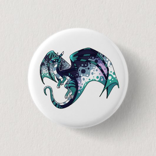Oriented AroAce Pride Dragon Button (Vorderseite)