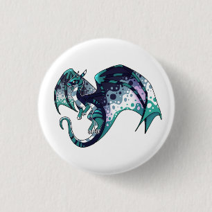 Oriented AroAce Pride Dragon Button