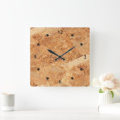 orientiertes Strangbrett - OSB nahtloses Muster Quadratische Wanduhr (Zuhause)