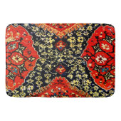 Orientteppich in blau-orangefarbener Badematte (Vorderseite)