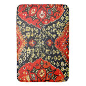 Orientteppich in blau-orangefarbener Badematte (Vorderseite Vertikal)