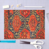 Orientteppich in blau und hellange seidenpapier (Handwerk)