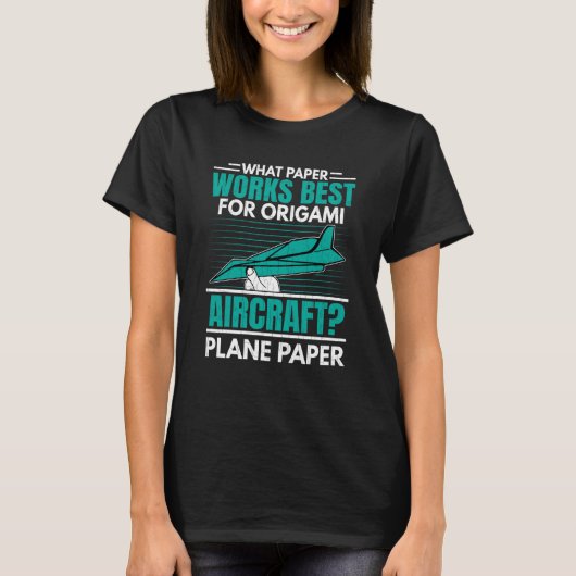 Origami Aircraft Fun Aerospace Engineer Engineerin T-Shirt (Vorderseite)