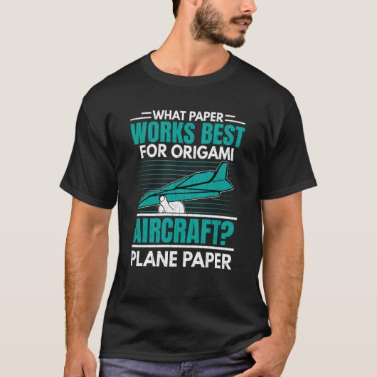 Origami Aircraft Fun Aerospace Engineer T-Shirt (Vorderseite)
