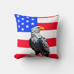 Origami-Amerikanischer-Adler-Wurfkissen Kissen