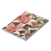 Origami Art-Blooms of Elegance: Symphony of Lilies Notizblock (Rotiert)