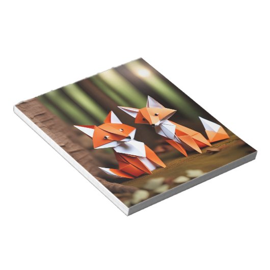 Origami Art - Duo of Wilderness: Füchse Notizblock (angewinkelt)