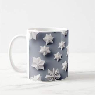 Origami Art - Frozen Elegance: Dazzling Schneefloc Kaffeetasse