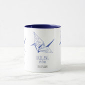 Origami Art japanische Faltkunst Retro Krane Tasse (Zentrum)