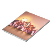 Origami Art - Majestic Mountains Bathed in Sunset Notizblock (Rotiert)