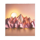 Origami Art - Majestic Mountains Bathed in Sunset Notizblock (Vorderseite)