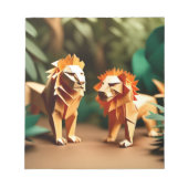 Origami Art-Monarch des Dschungels: Eine majestäti Notizblock (Vorderseite)