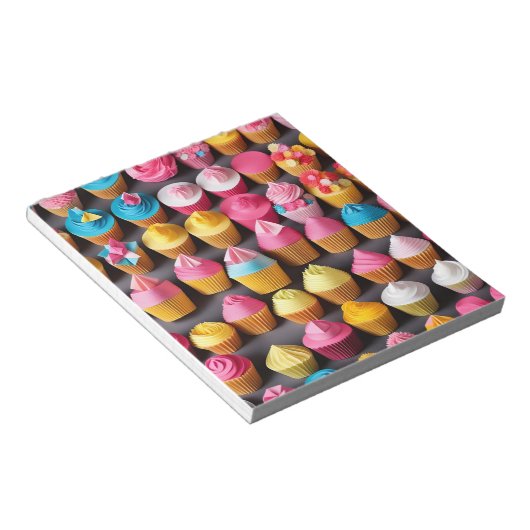 Origami Art - Regenbogen Bliss Cupcakes Notizblock (angewinkelt)