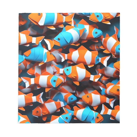 Origami Art - Schöne Harmonie: Clownfish Ballett Notizblock (Vorderseite)