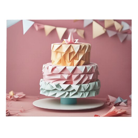 Origami Art - Süße für Ihre Feier Notizblock (Vorderseite)