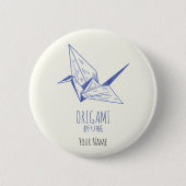 Origami Art Traditioneller Kran Button (Vorderseite)