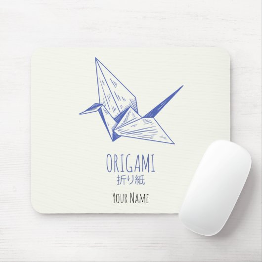 Origami Art Traditioneller Kran Mousepad (Mit Mouse)
