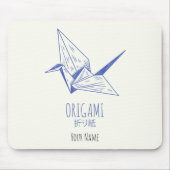 Origami Art Traditioneller Kran Mousepad (Vorne)