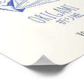 Origami Art Traditioneller Kran Poster (Ecke)