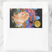 ORIGAMI AUTUMN Chow Rechteck Aufkleber (Tasche)