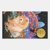 ORIGAMI AUTUMN Chow Rechteck Aufkleber (Vorderseite)