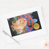 ORIGAMI AUTUMN Chow Rechteck Aufkleber (Umschlag)